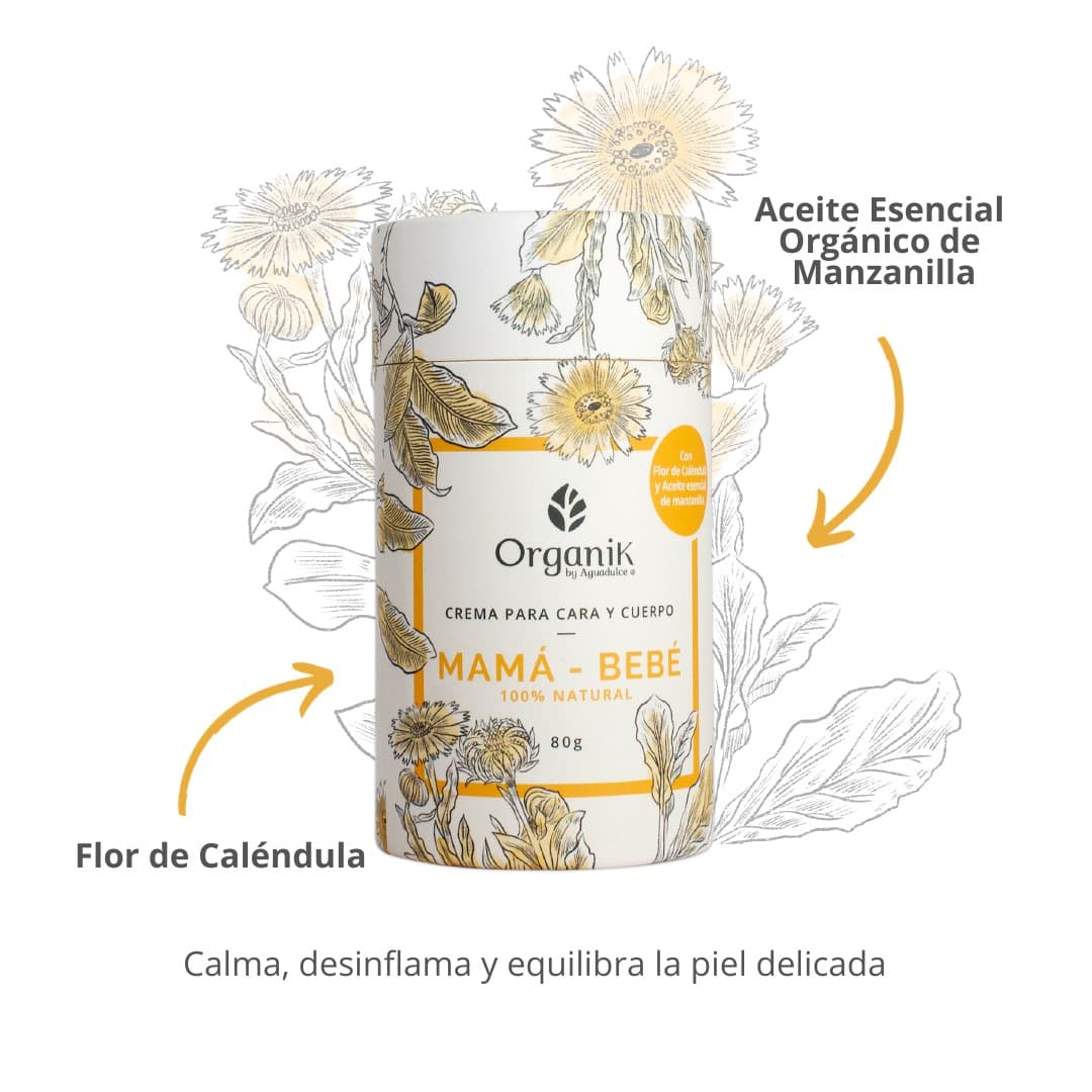 Crema natural Mamá- Bebé 80g con caléndula y manzanilla